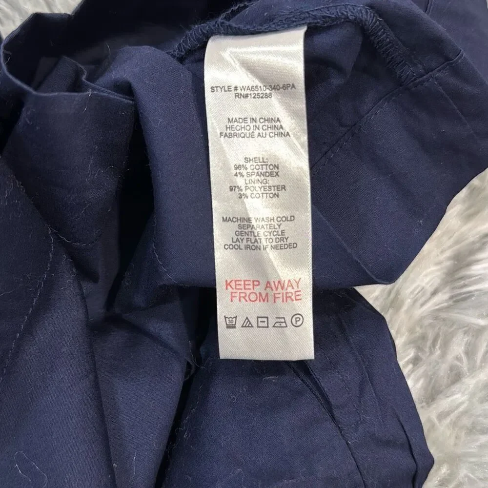 NWOT Jason Wu Women’s High-Waisted Navy Cotton Shorts With Tie-Waist Belt in Siz - Picture 8 of 9